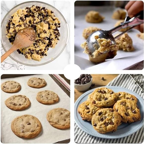 Ice Cream Scoop, 3Pcs Cookie Scoop Set, 18/8 Stainless Steel - Picture 5 of 7